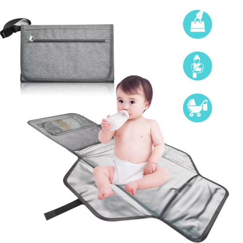 Extra Large Portable Changing Pad and Diaper Clutch Travel Changing Station for Newborns and Toddlers